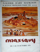 affiche originale - MAX SAVY - 1974 - Galerie d'Art Matignon