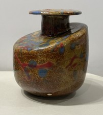 VASE CÉRAMIQUE ÉMAILLÉ POLYCHROME SIGNÉ DESIGN 20eme ERA DALPAYRAT