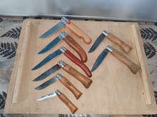 Lot 8 anciens couteaux de poche Opinel Fleur de Savoie  Durol Gavroche Laguiole 