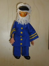 ANCIEN JOUET MARIONNETTE A FILS SONNEBERGER DANS BOITE D'ORIGINE MARIN CAPITAINE