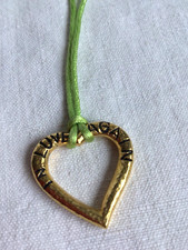 COLLIER PENDENTIF COEUR YVES SAINT LAURENT IN LOVE AGAIN CORDON 1990 VINTAGE
