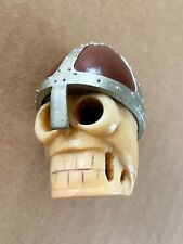ANCIENNE VANITÉ OS CASQUE CABASSET TOTENKOPF WIKINGER-GLOCKENHELM MEMENTO MORI