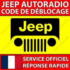 ✅JEEP RADIO CODE DE DÉBLOCAGE POUR TOUS MODÈLES MOPAR UCONNECT R1 8.4 12.0 VP2✅