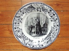 Assiette parlante en faïence