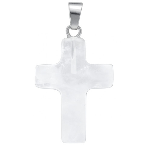 Pendentif croix cristal de - croix, en