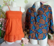 Lot vêtements occasion : Blouse, tunique " Jennyfer - Bem's " - T : 38 / M *