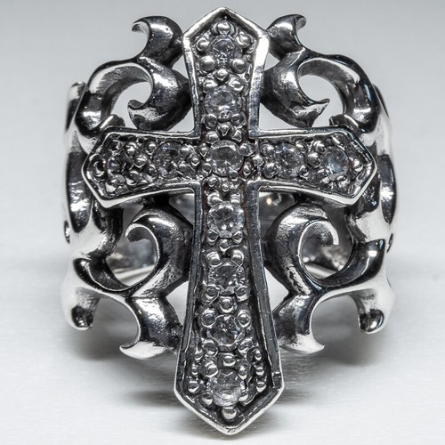 Croix gothique 925 bague - gothique,