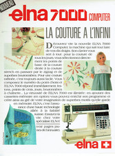 publicité Advertising  0922  1987    Elna  7000 computer   la machine à coudre