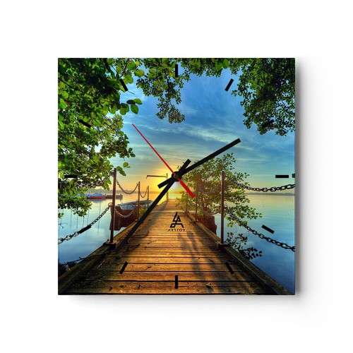 Horloge murale verre - en,