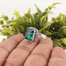 Argent Sterling Rectangle Vert