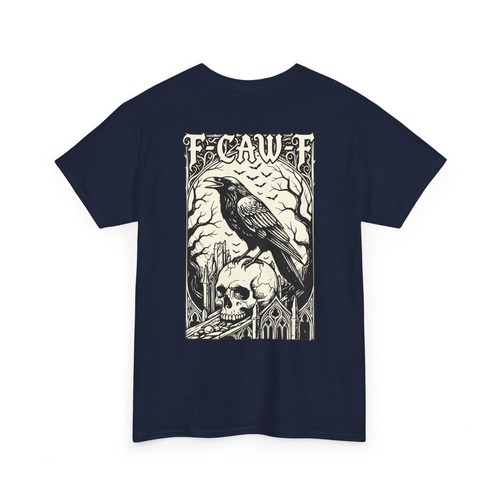 Black crow caw funny shirt - black, f-caw-f