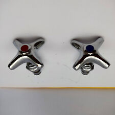 Ancien robinet  laiton chromé lavabo bidet évier eau chaude, eau froide 1970