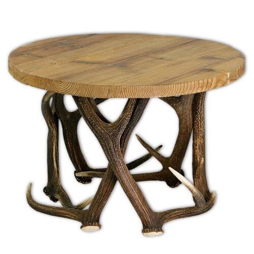 Table avec vrai bois cerf - table,