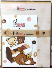 San-X Character Rilakkuma x Mister Donut Letter 16 Envelope 8 SET MADE IN JAPAN