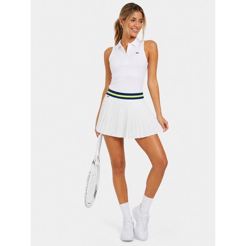 Lacoste sport white pleated - lacoste,