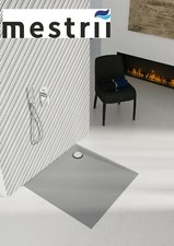 Receveur de Douche Bac Gris Anthracite Super Plat Baignoire en Acrylique