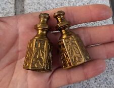 2 Anciens glands / embouts / pompons  pour cordon de rideaux, en Bronze N°112A