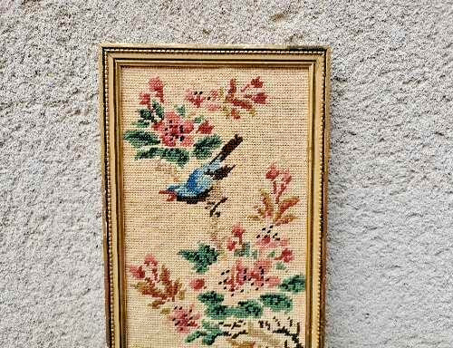 Tapisserie canevas oiseau - canevas,