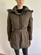 Doudoune kaki en plumes Esprit