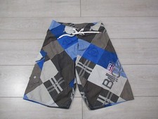 bermuda short de bain bleu et noir taille S
