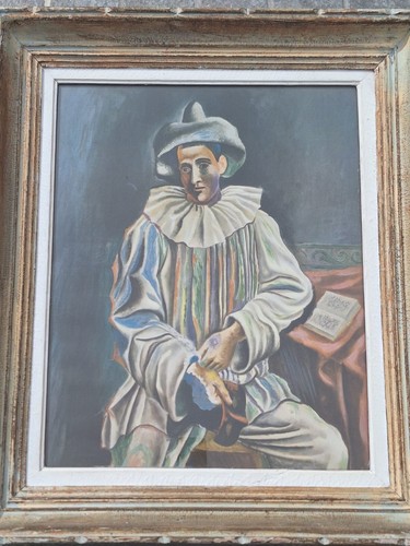 Pablo picasso pierrot painting - pablo,