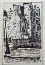 PARIS 1956 4 Dessin 35x24