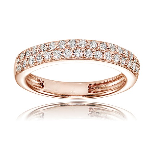 18k rose sur argent - 18k, or