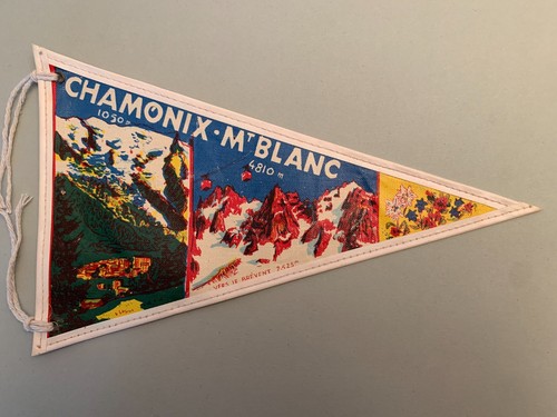 Fanion chamonix mont - chamonix, blanc
