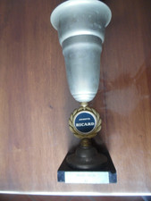 VINTAGE trophée coupe métal PASTIS RICARD anisette socle marbre