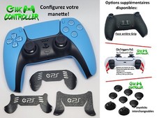 Manette Sony Ps5 Starlight Blue + Palettes interchangeables type Burn/Scuf/Geek