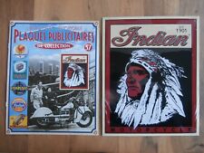 PLAQUE METAL PUBLICITAIRE / INDIAN / + Fascicule