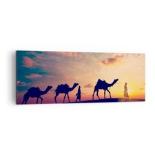 Impression sur Toile 140x50cm Tableaux Image Photo chameau caravane Decoration