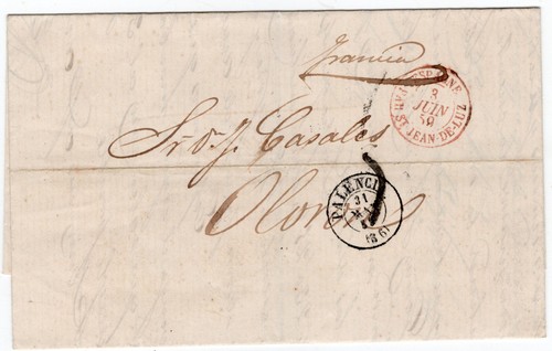 Marque postale lettre oloron - lettre,