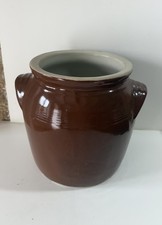 Grand pot en grès Marron patine Deco Collection Ustensiles Cuisine jardin Shabby