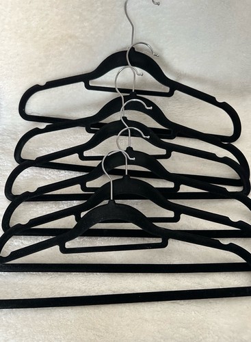 Lot cintres velours - lot, noir