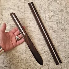 Art Déco 1920 Coupe Papier et Règle en Palissandre Nécessaire De Bureau Ancien