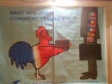 AUTHENTIQUE AFFICHE ANCIENNE - A L'AUBE DU MARCHE COMMUN PAR RAYMOND SAVIGNAC