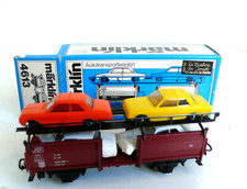 TRAINS MARKLIN  "HO"    WAGON TRANSPORT D'AUTOS  REF 4613   TRÈS BON ÉTAT