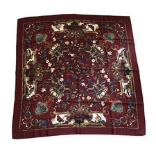 Foulard En Soie Bordeaux Valentino