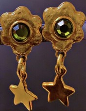 Superbe Vintage boucles d'oreilles MICRIS Paris earrings french couture