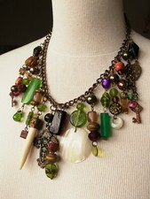 Collier ancien breloques en