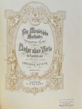 ***** RECUEIL DE PARTITIONS - FELIX MENDELSSOHN BARTHOLDY - LIEDER OHNE WORTE **