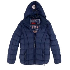 Canadian Peak Femme Bleu Marine Danapeak Capuche Matelassé Veste TAILLE S