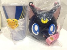 Seau à pop-corn et porte-boisson Sailor Moon Cosmos en forme de lune cinéma u...