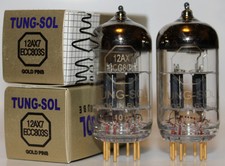 Paire Assortie Tung Sol ECC803S/12AX7 Or Broche Tubes, Réédition, Neuf En Boîte