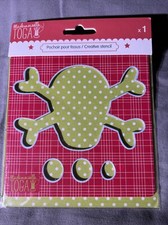 Gabarit Tête De Mort pochoir Cartonné Pour Tissus Bricolage Mademoiselle Toga