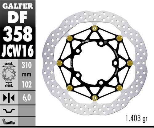 Disque frein avant galfer wave - disque,