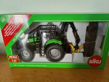 1 / Siku 3657 Deutz Fahr agrotron X720 débardeur 1/32 tracteur forestier griffe