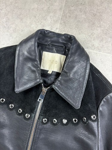 Veste cuir noire maje - noire,