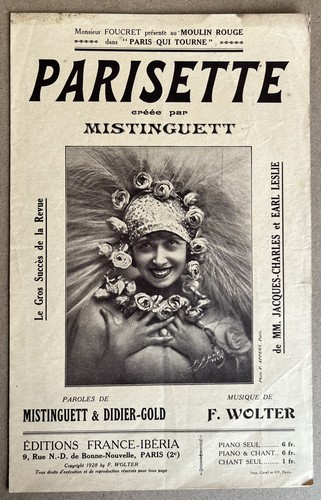 Partition ancienne mistinguett - ancienne,